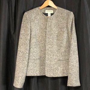 Ladies Wool Orvis Blazer sz. 10 black grey white